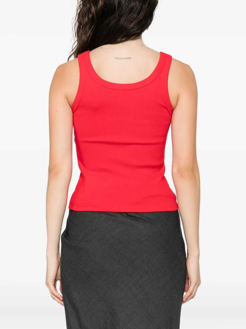Markgong Slogan-embroidered Tank Top In Red