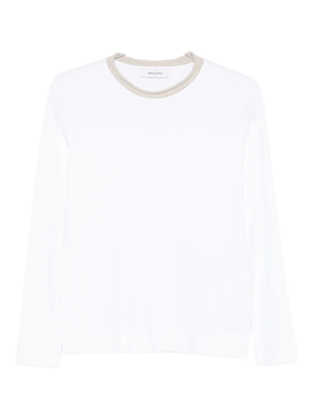 Gran Sasso Klassisches Langarmshirt In White