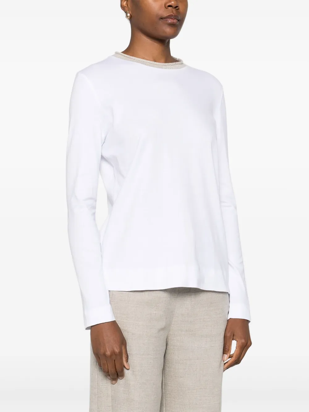 Gran Sasso T-shirt met lange mouwen Wit
