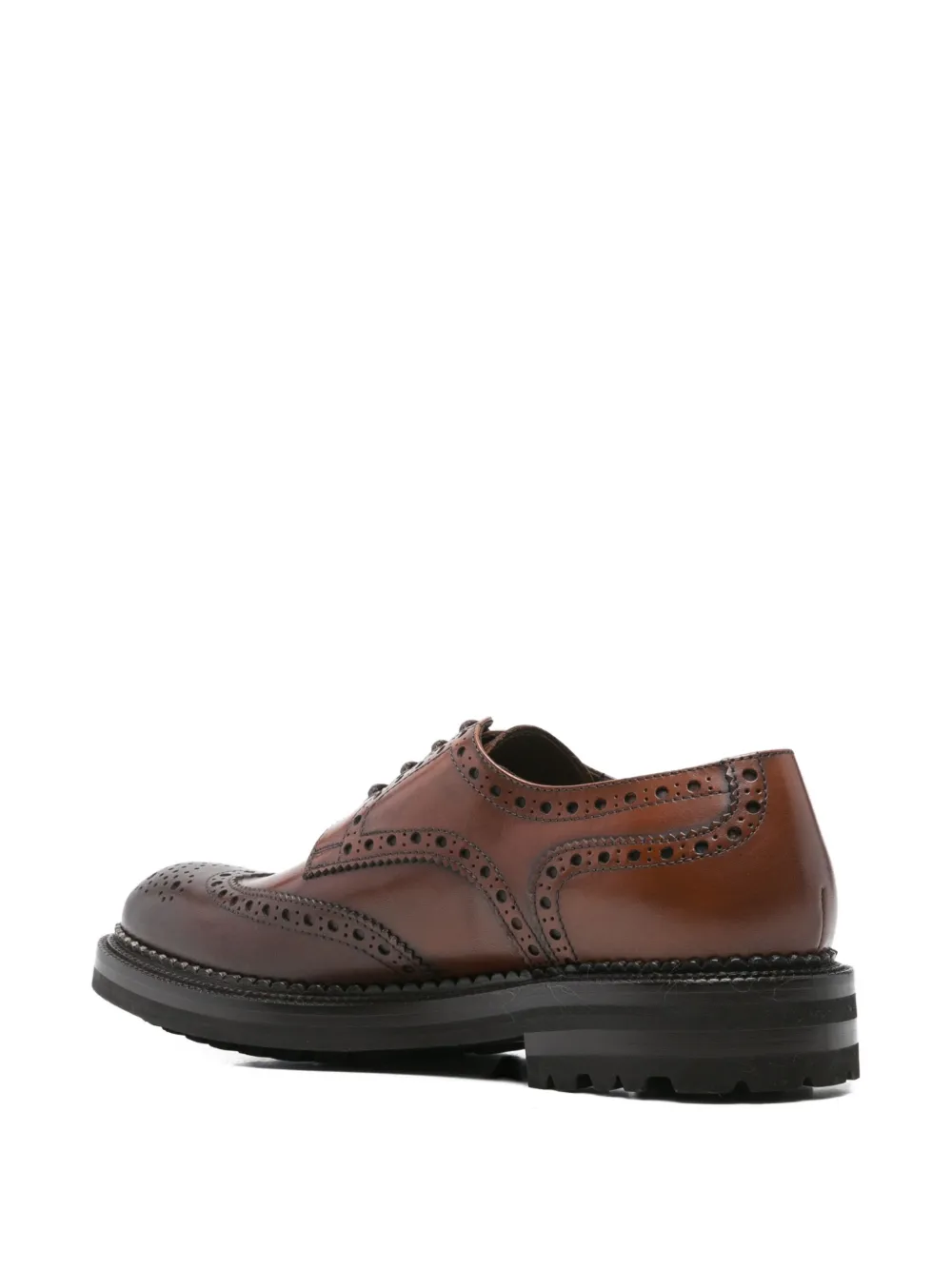 Green George Leren derby schoenen Bruin