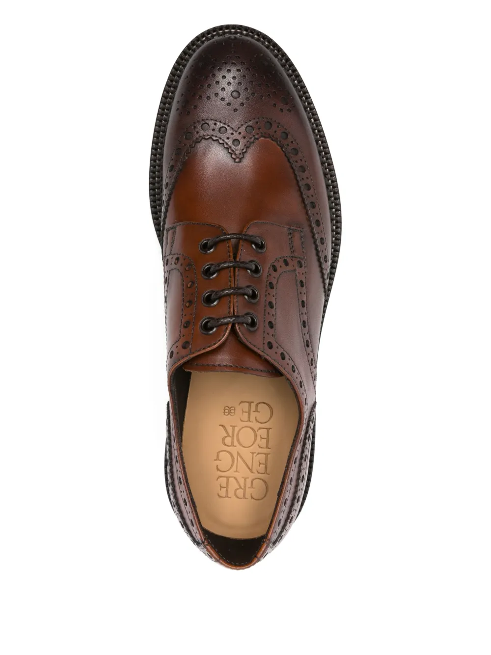 Green George Leren derby schoenen Bruin