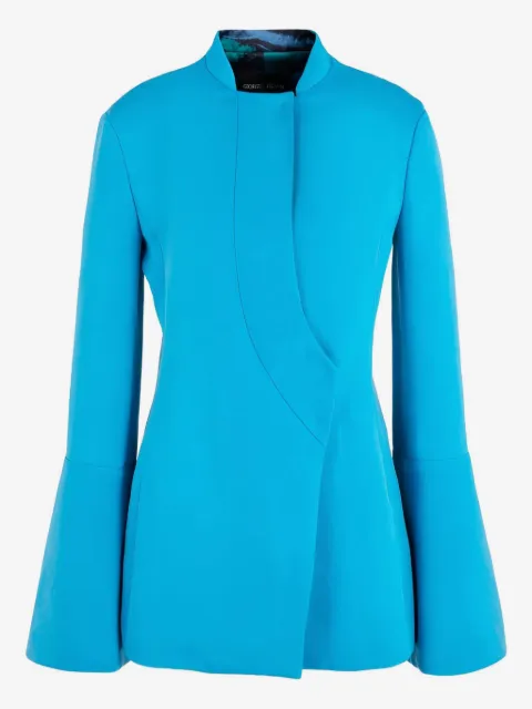 Giorgio Armani flared-sleeve fitted jacket 