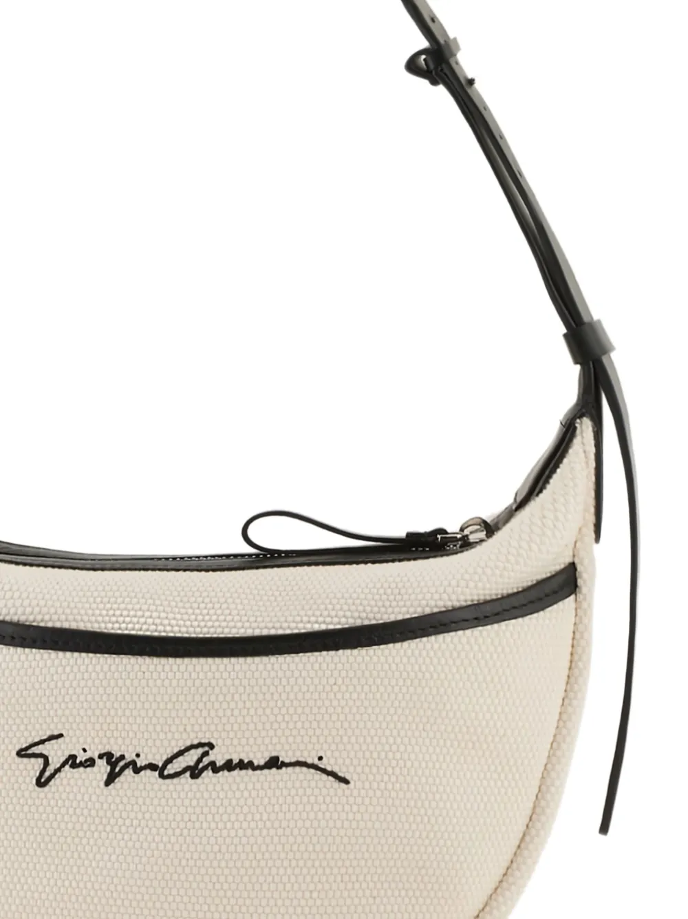 Giorgio Armani logo-embroidered zip shoulder bag | Image 2