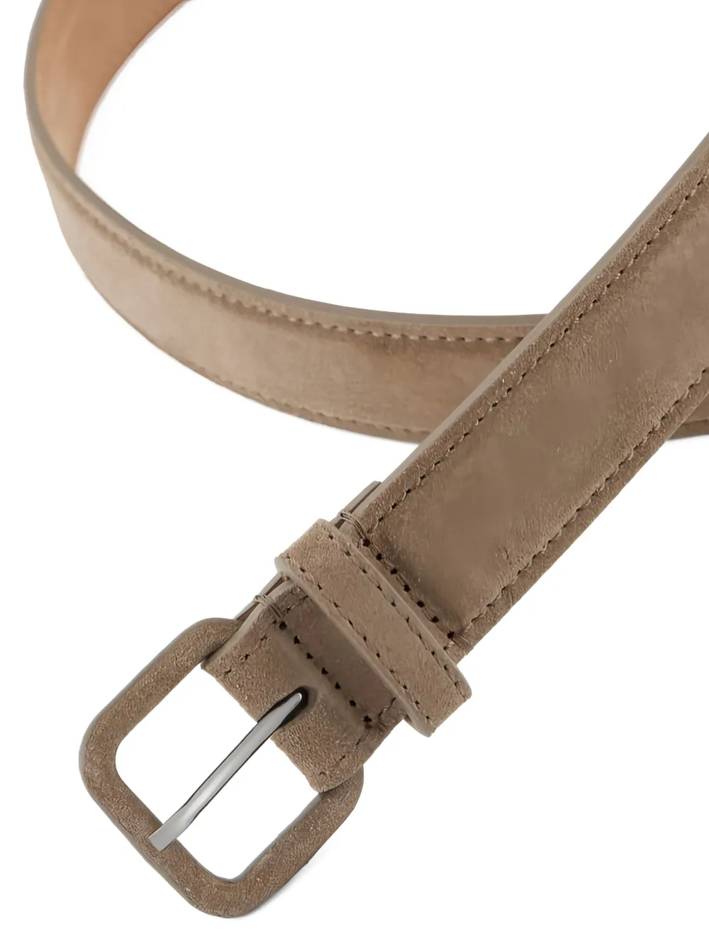 Giorgio Armani Square Buckle Belt In Brown