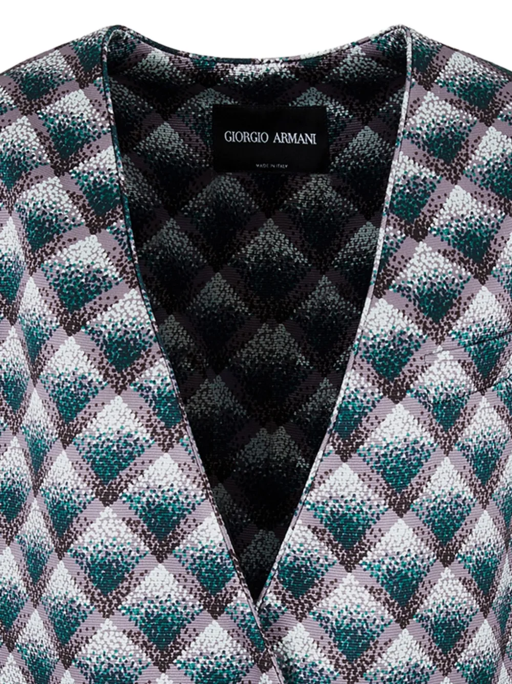 Giorgio Armani geometric-pattern single-breasted blazer | Blazers | Image 2