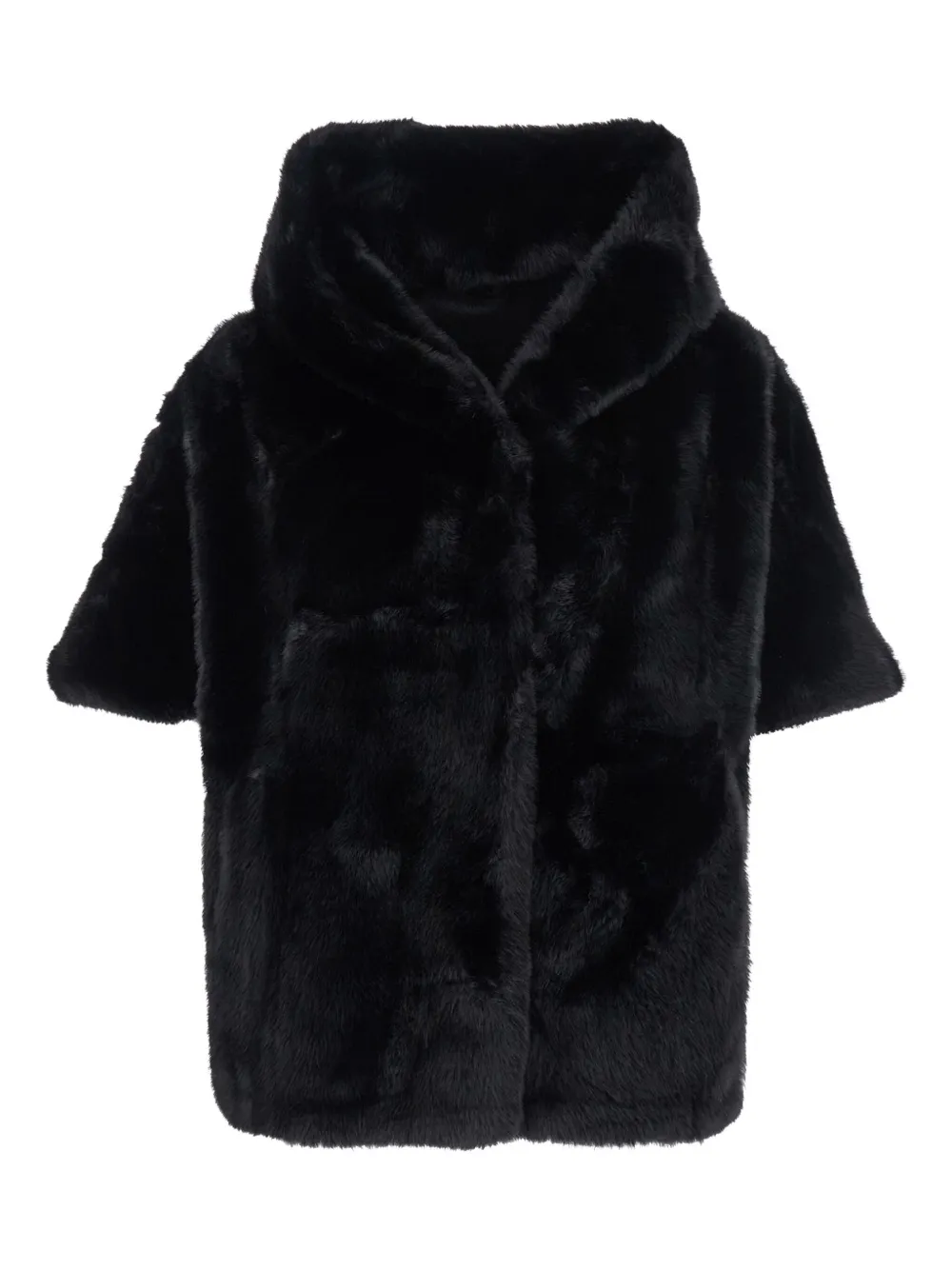Giovanni Paris hooded short-sleeved coat | أسود | Image 1