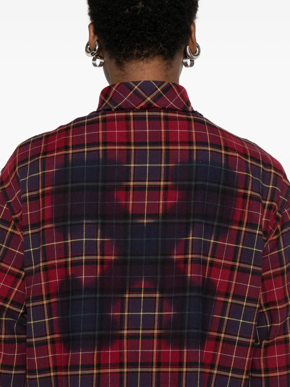 Off-white Plaid Buttoned Shirt In Red