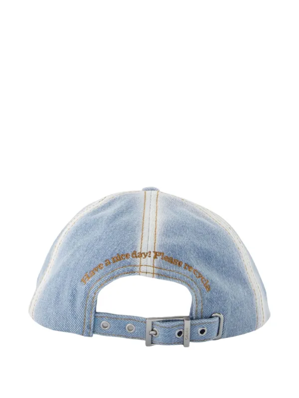 GANNI Boné Jeans Com Logo Bordado | Azul | FARFETCH BR