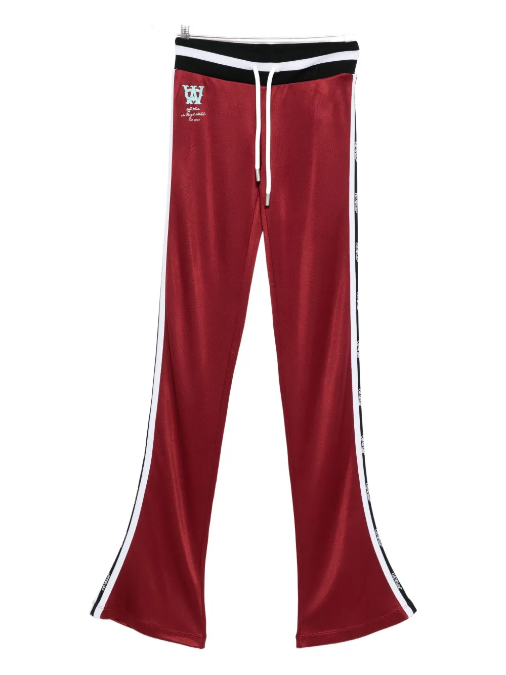Off-white Logo-detailing Striped Track Pants In Red