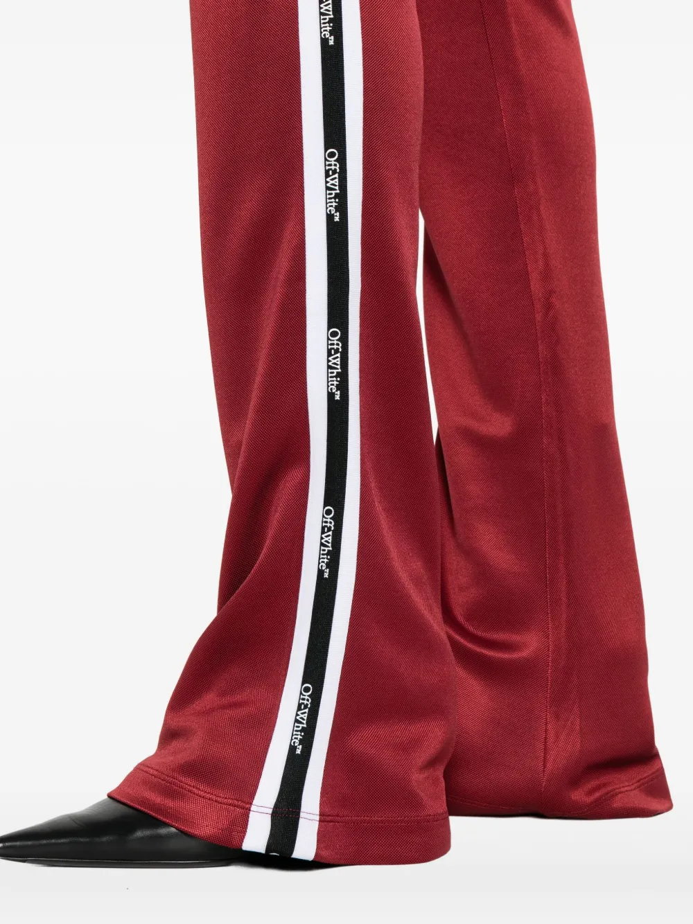 Off-white Logo-detailing Striped Track Pants In Red