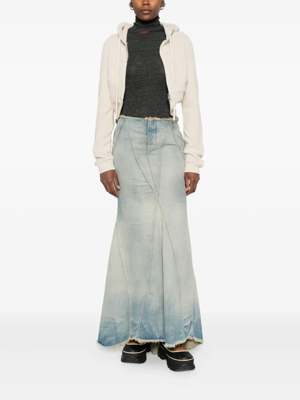 Off-white Roll-neck Sweater In Gray