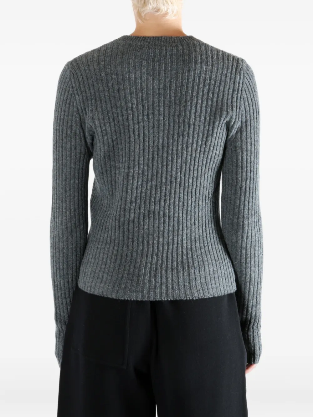 Cecilie Bahnsen Long-sleeved Sweater In Gray