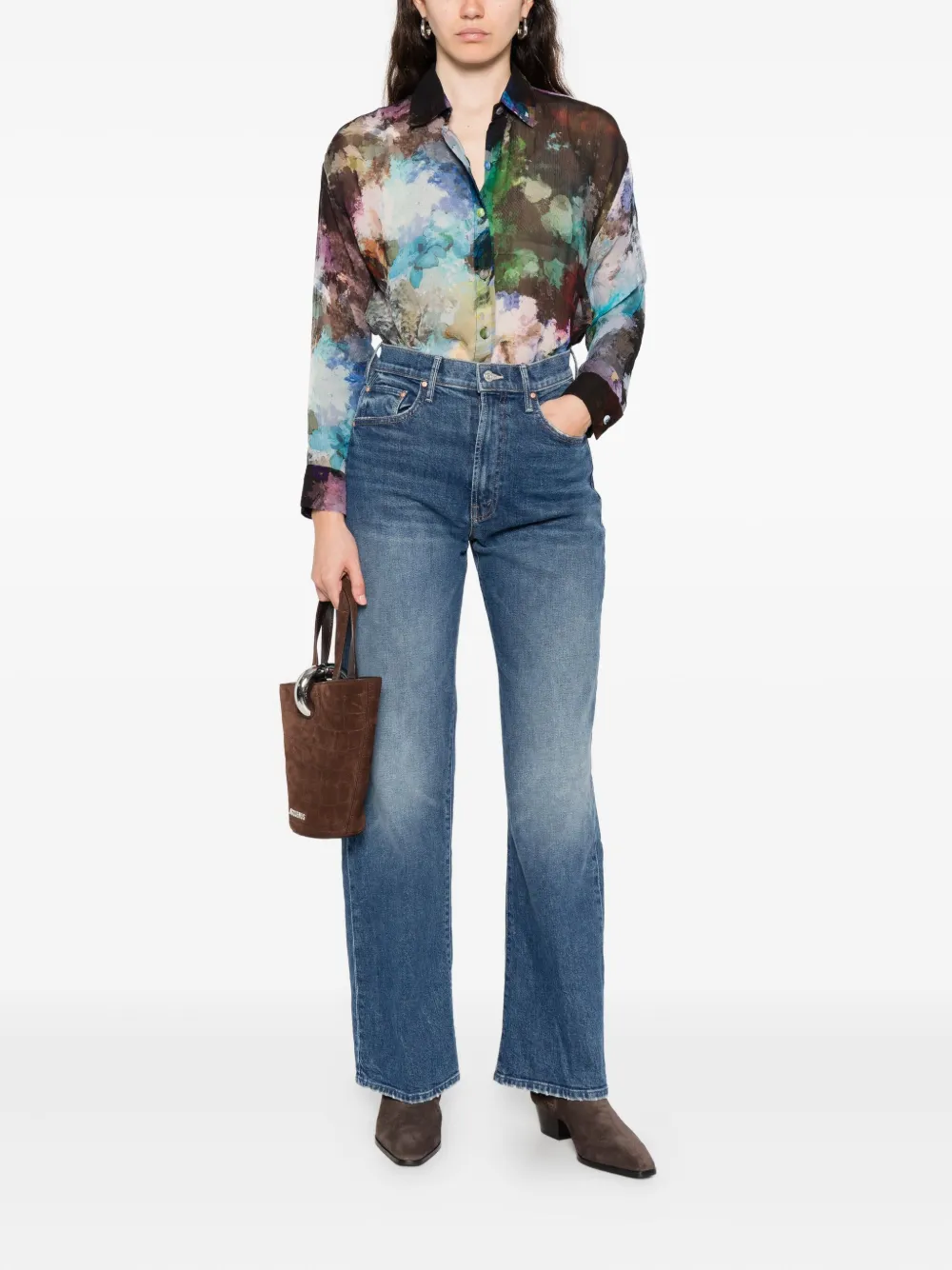MOTHER Katoenen jeans - Blauw