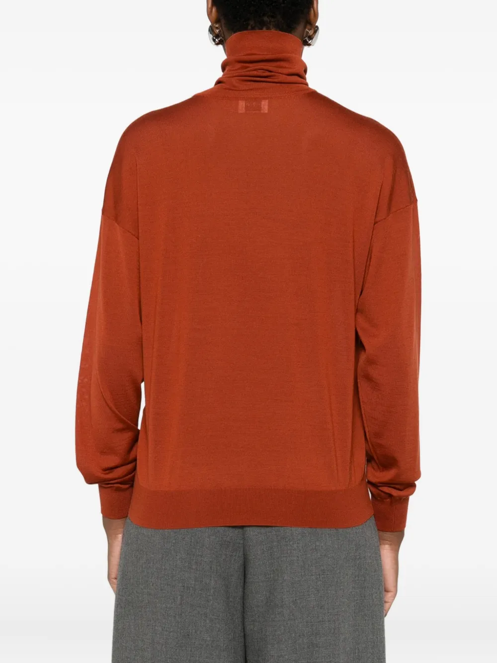 Saint Laurent Long-sleeved Sweater In Red