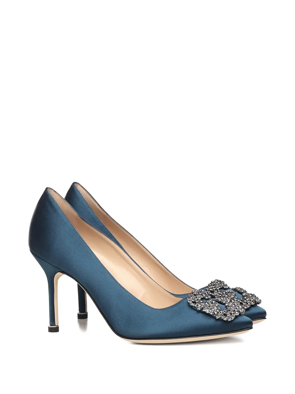 Manolo Blahnik Embellishment Heeled Pumps In Blue
