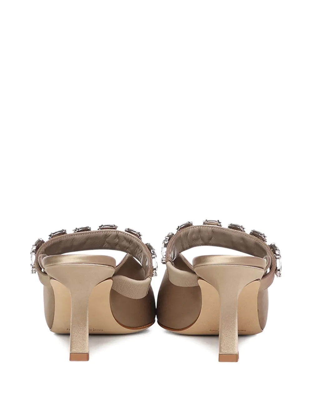 Manolo Blahnik Pumps verfraaid met kristallen Beige