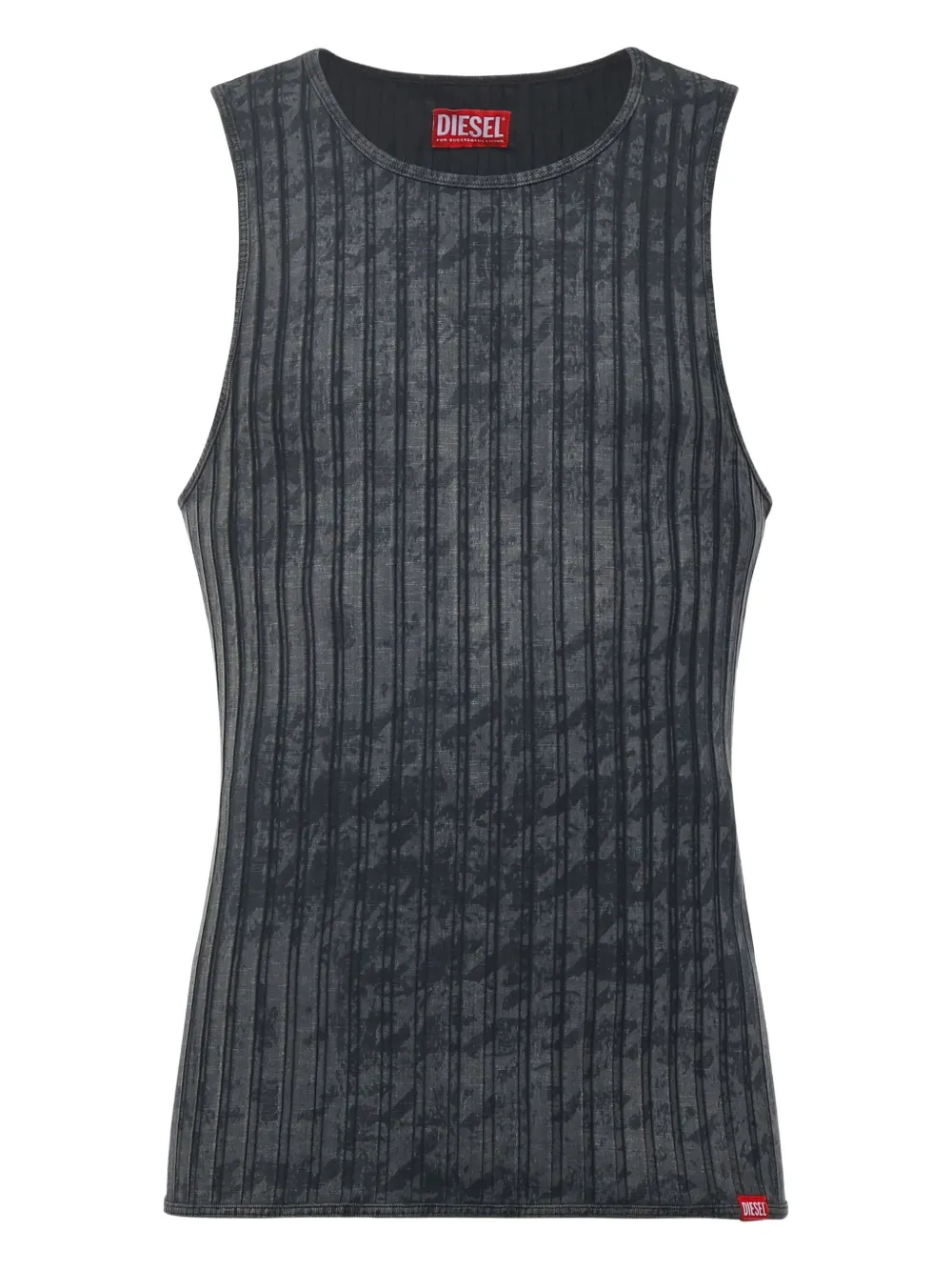 Diesel Regata canelada com decote redondo | Cinza | Image 1