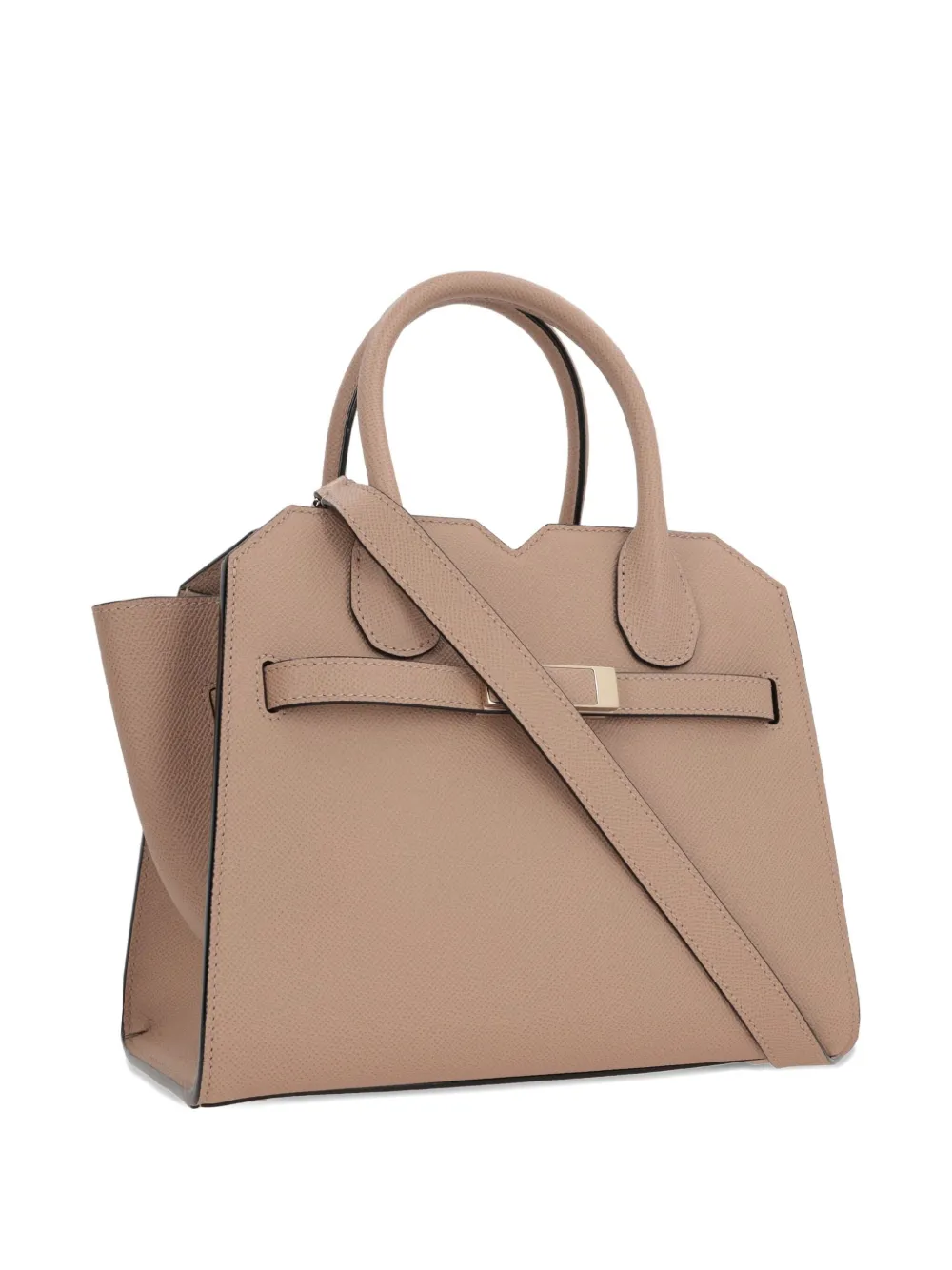 Valextra Milano Leather Mini Bag In Brown