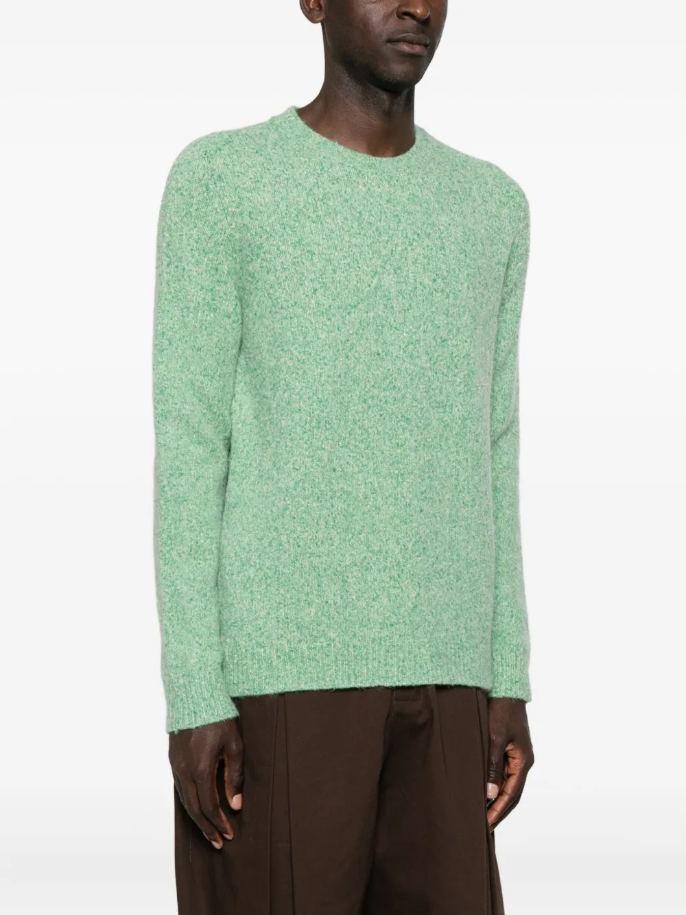 Roberto Collina Trui met ronde hals Groen