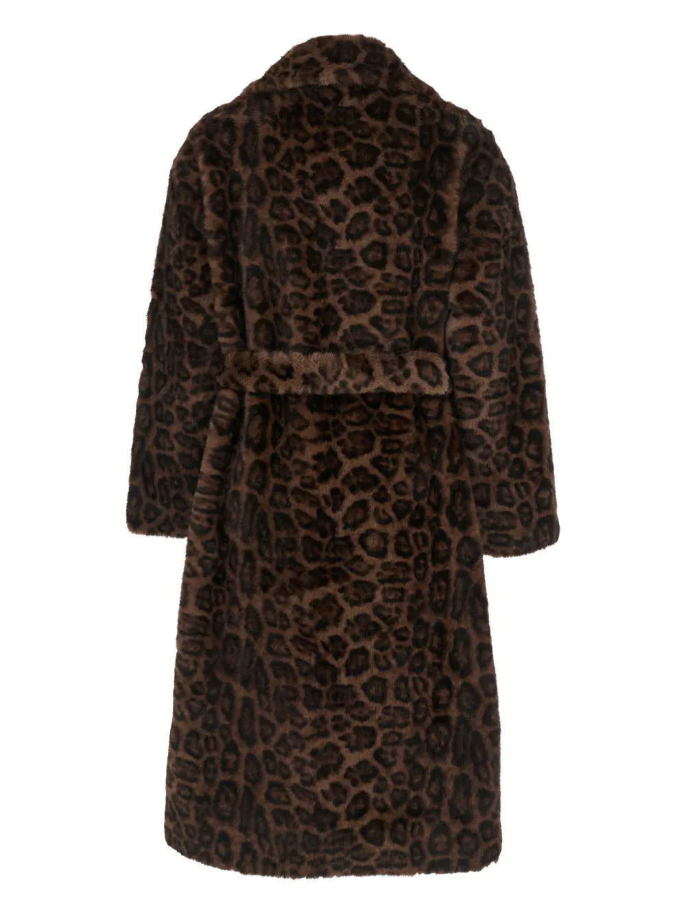 Giovanni Paris Harmony Belted Coat In Brown