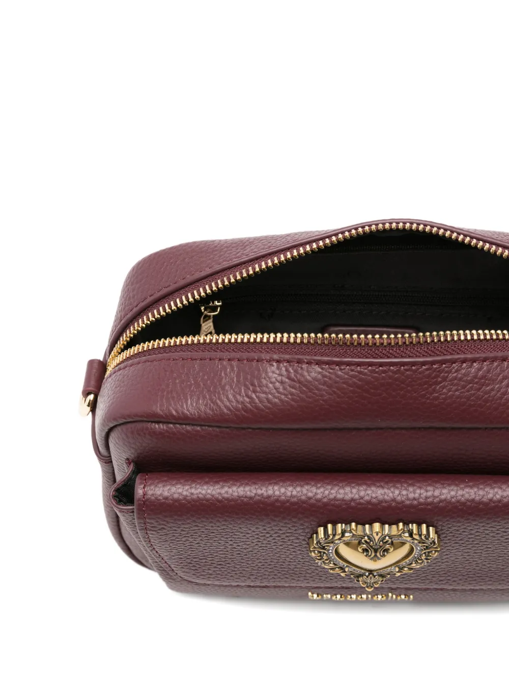 Braccialini Heart-appliqué Cross Body Bag In Burgundy