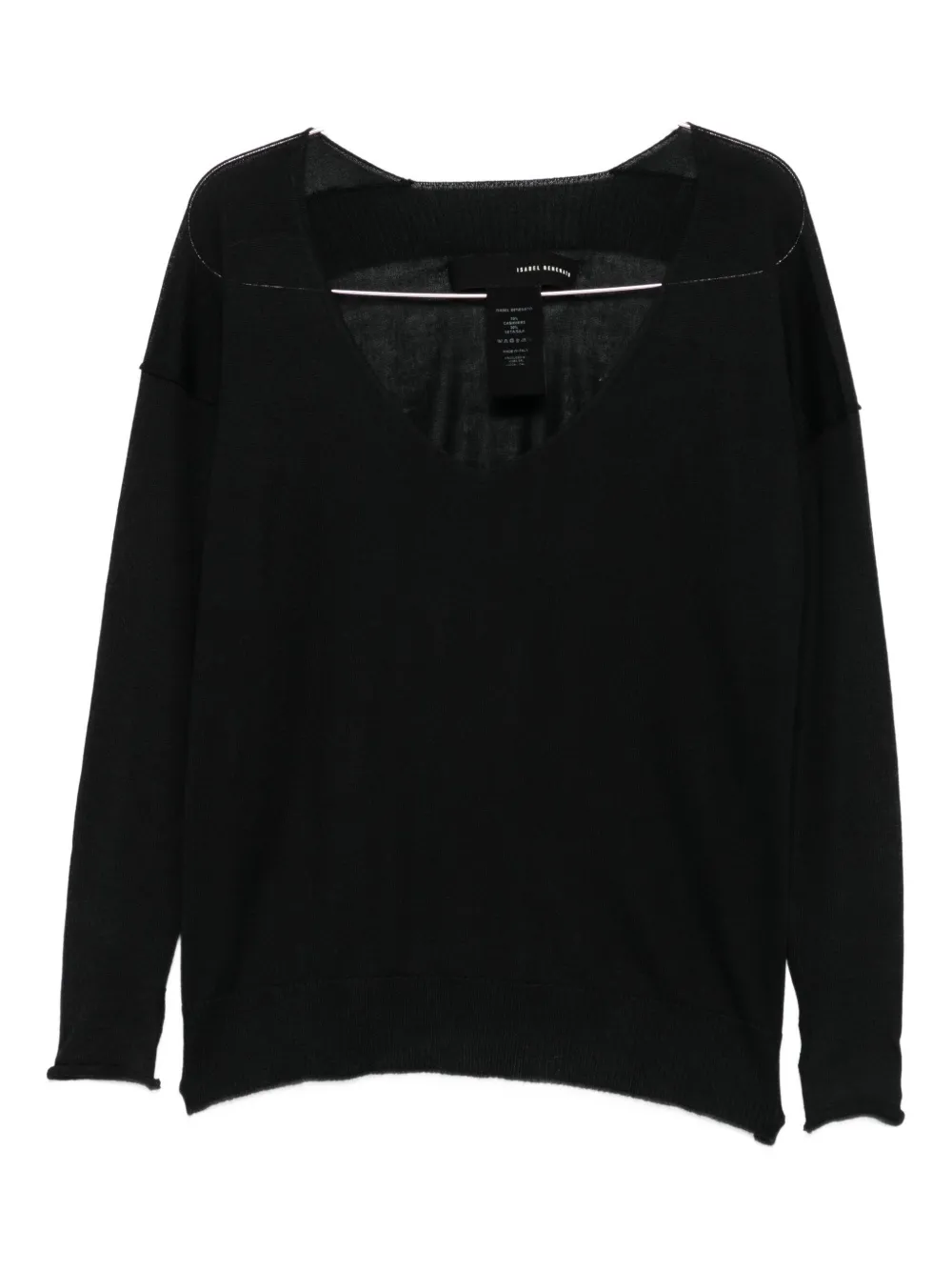 Isabel Benenato V-neck sweater - ブラック Isabel Benenato V-neck sweater - ブラック