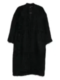 Isabel Benenato alpaca wool-blend coat - Black