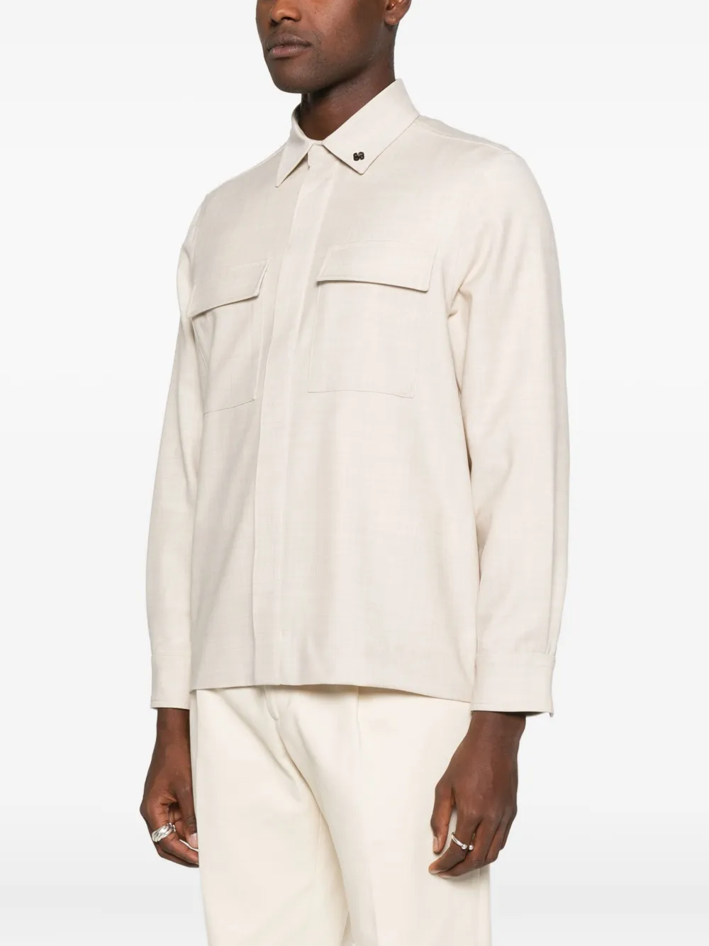  Gran Sasso Flap-pocket Shirt - Neutrals 
