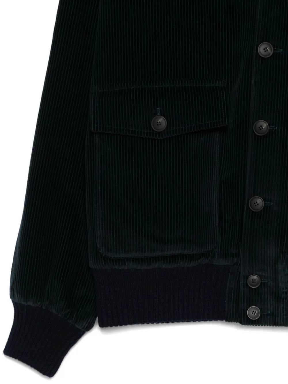 Gran Sasso Corduroy Bomber Jacket In Blue