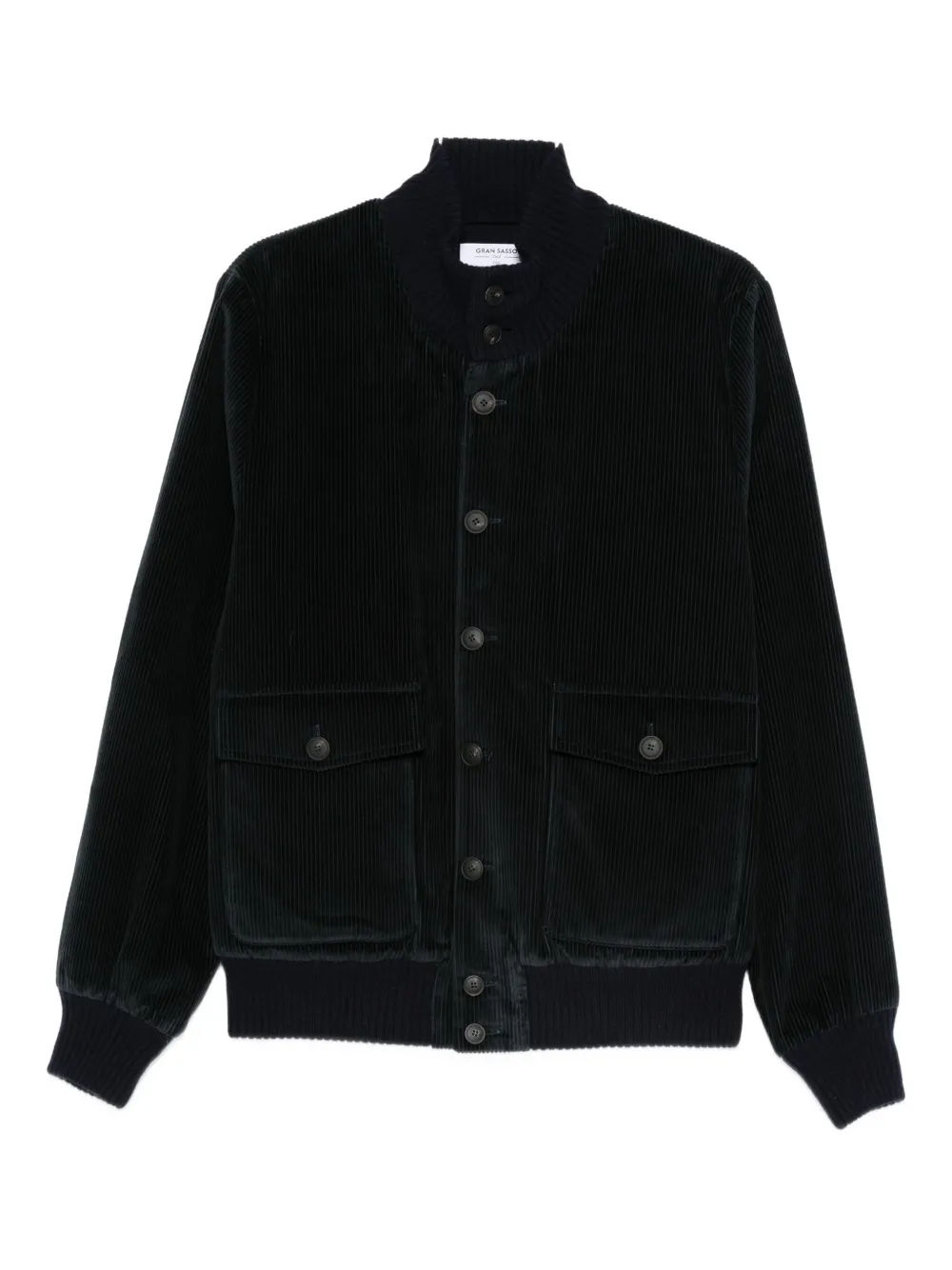 Gran Sasso Corduroy Bomber Jacket In Blue