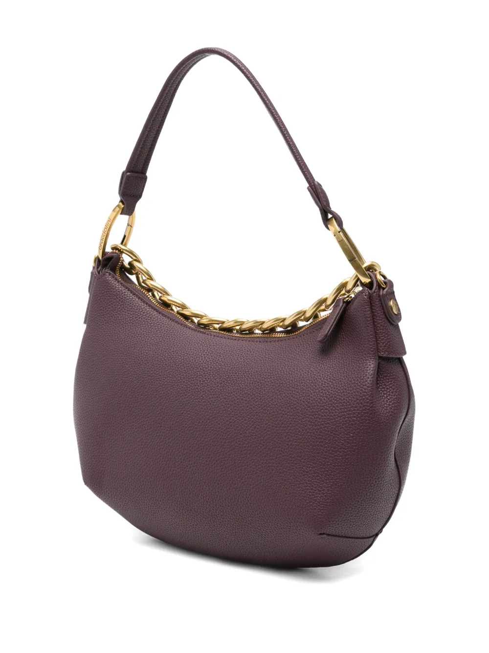 Braccialini Chain-detail Leather Shoulder Bag In Burgundy