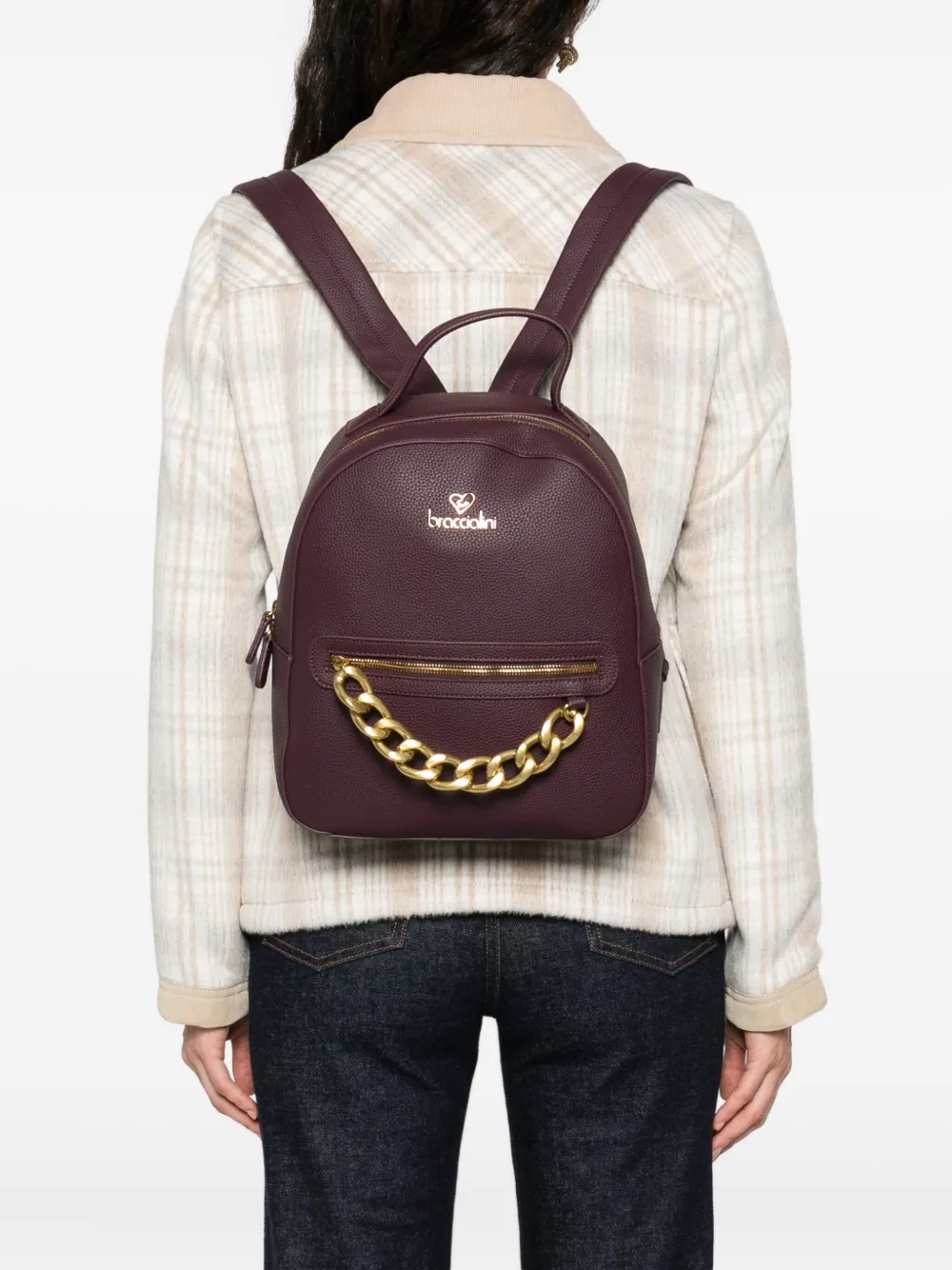 Braccialini chain-detail backpack - Paars