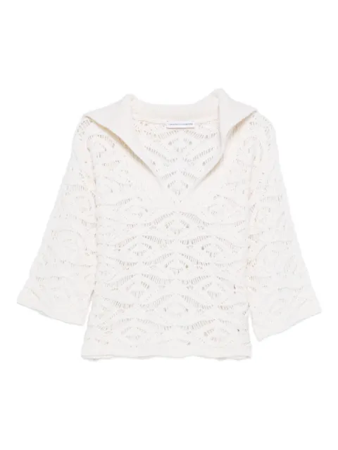 TABARONI CASHMERE suéter de tejido flojo