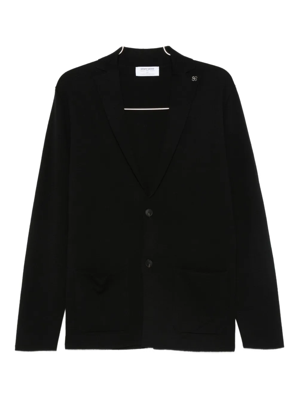 Gran Sasso Single-breasted Wool Blazer In Black