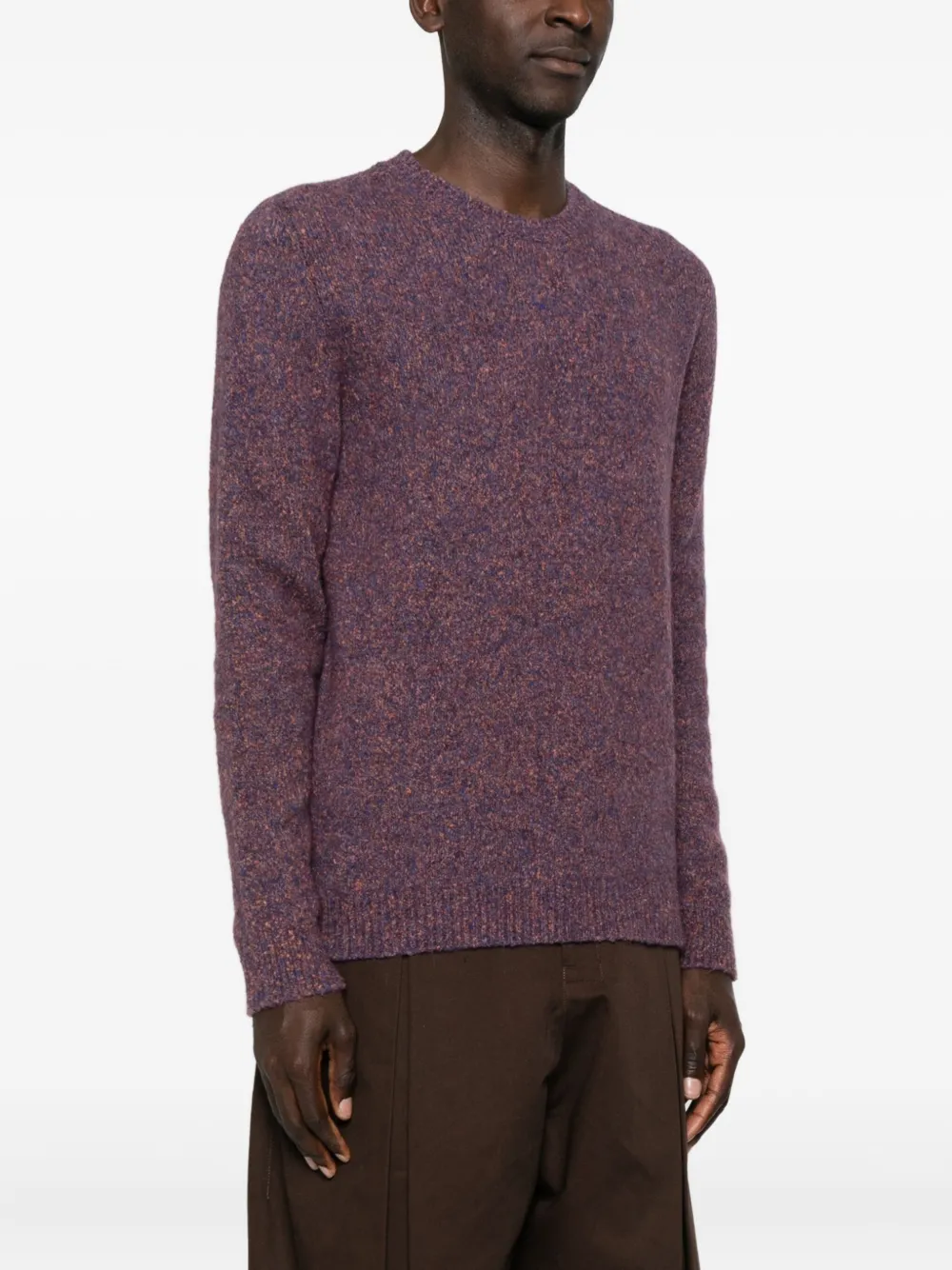 Roberto Collina Trui met ronde hals Paars