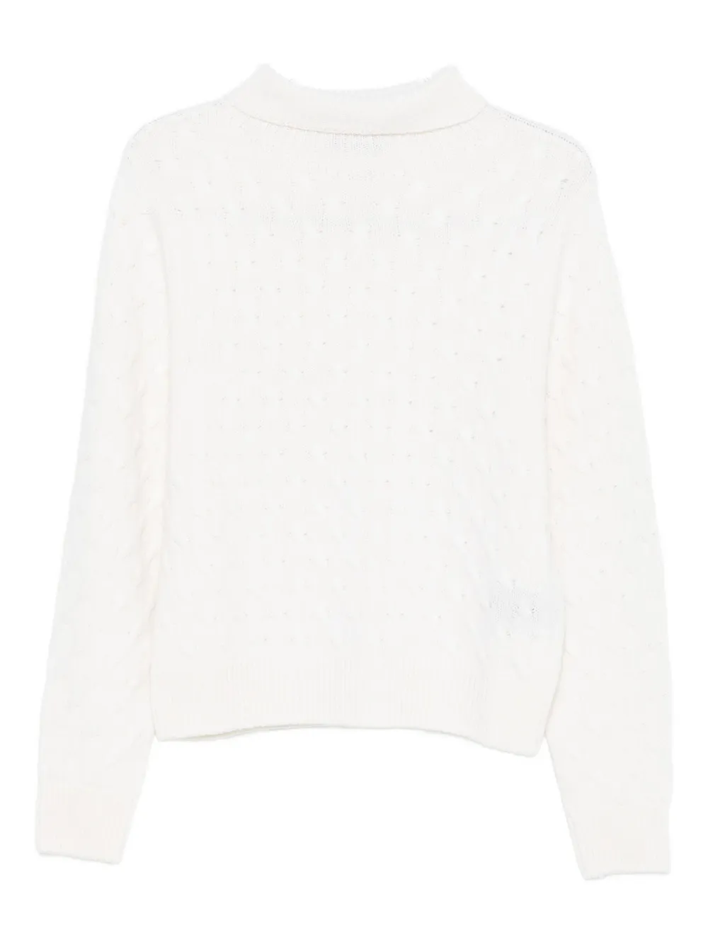 TABARONI CASHMERE cable-knit sweater - ホワイト TABARONI CASHMERE cable-knit sweater - ホワイト