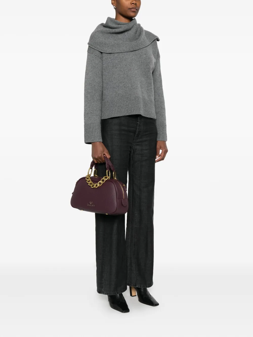 Braccialini leather tote bag - Paars