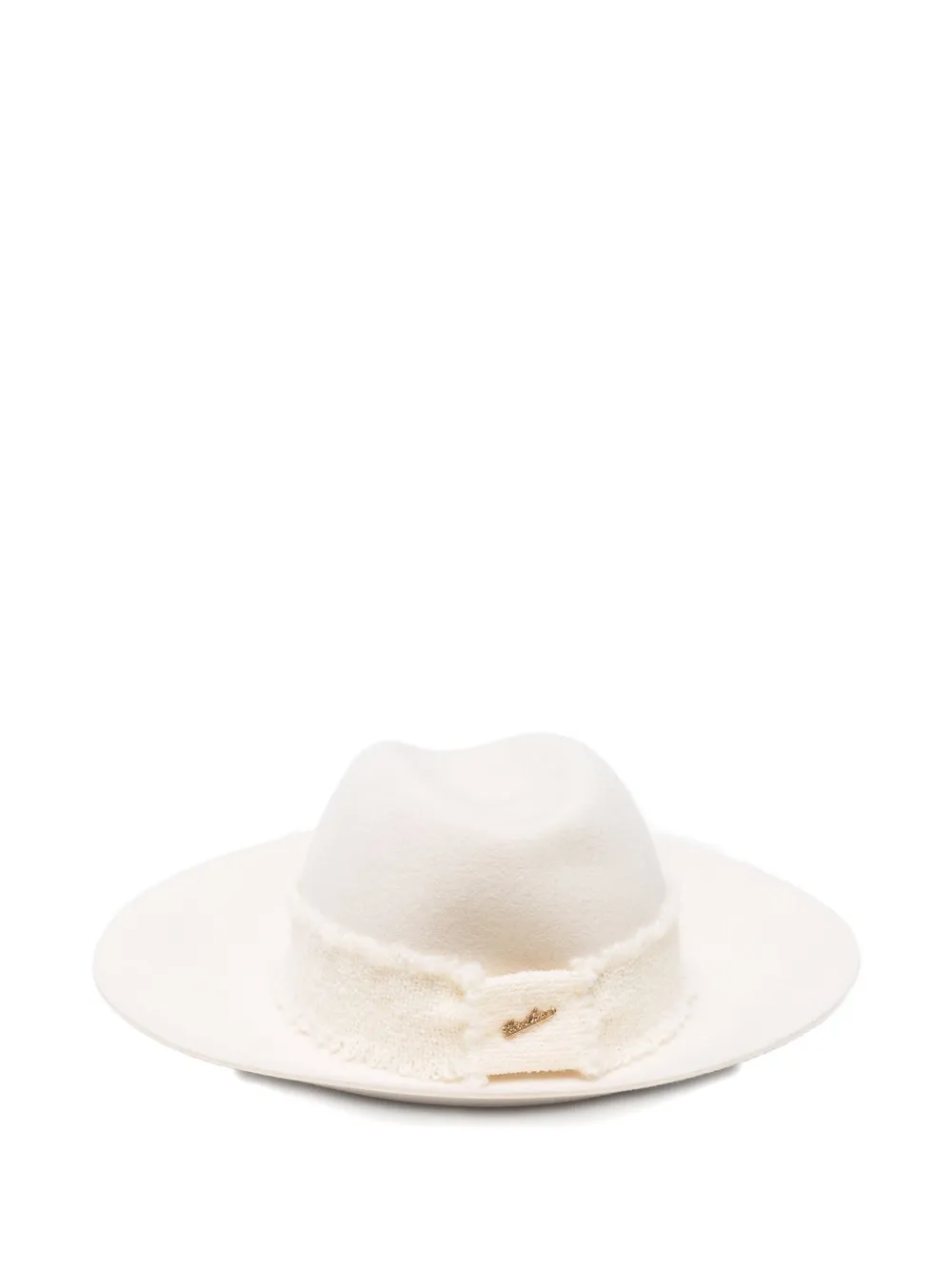 Borsalino embellished felt hat - Wit