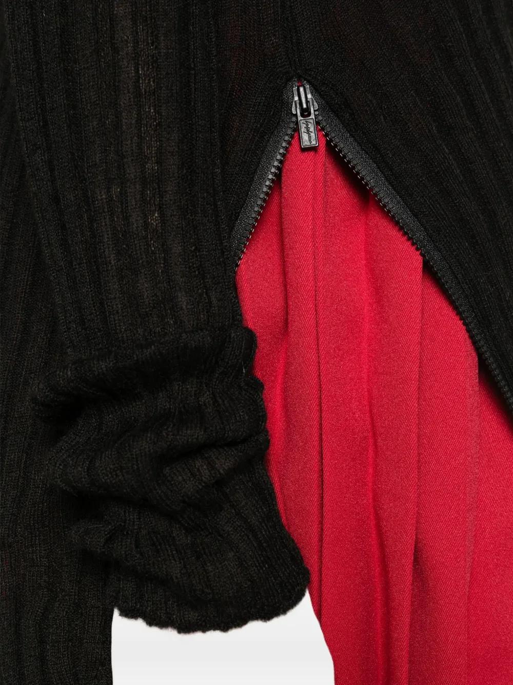 Yohji Yamamoto Ribgebreide trui Zwart