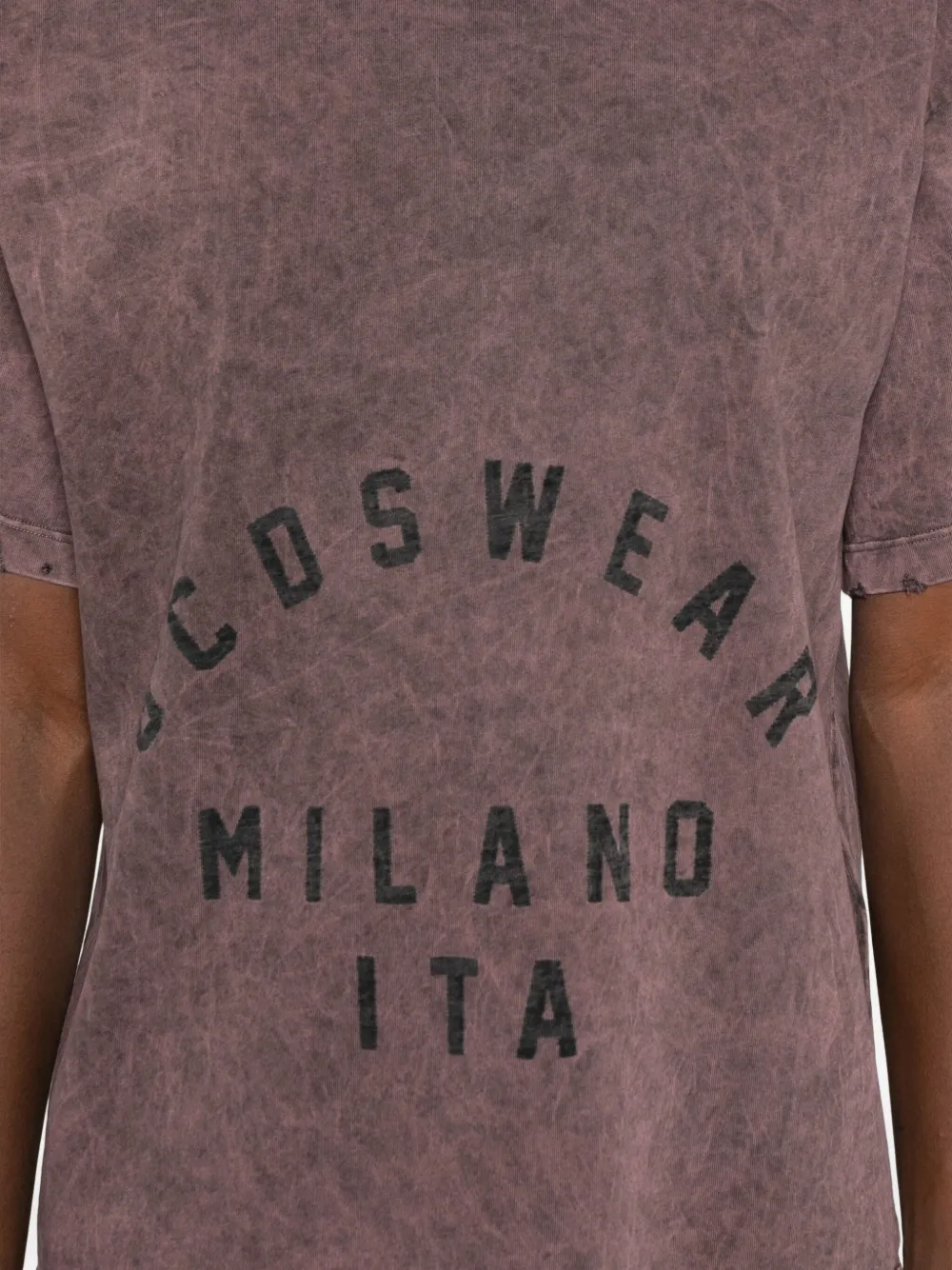 GCDS T-shirt met gerafeld effect en grafische print Rood