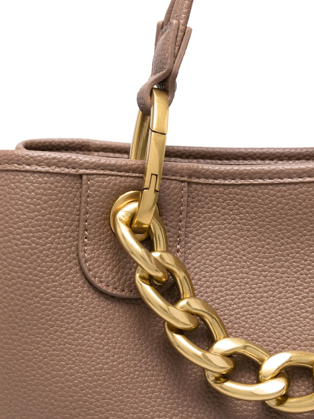 Braccialini Leather Tote Bag In Brown