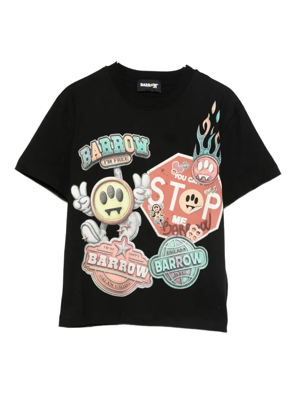 Barrow kids graphic-print T-shirt | Black | Image 1