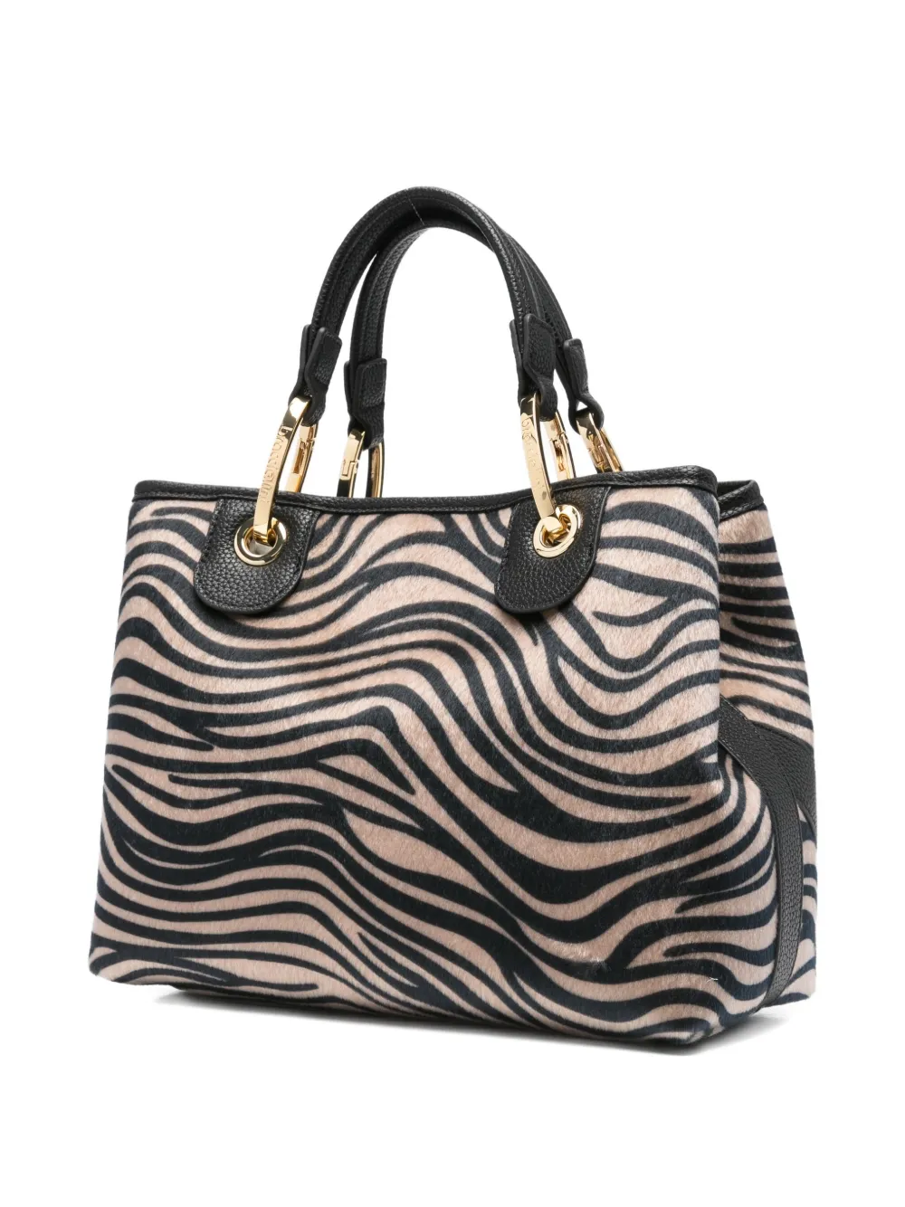 Braccialini Zebra-print Tote Bag In Black