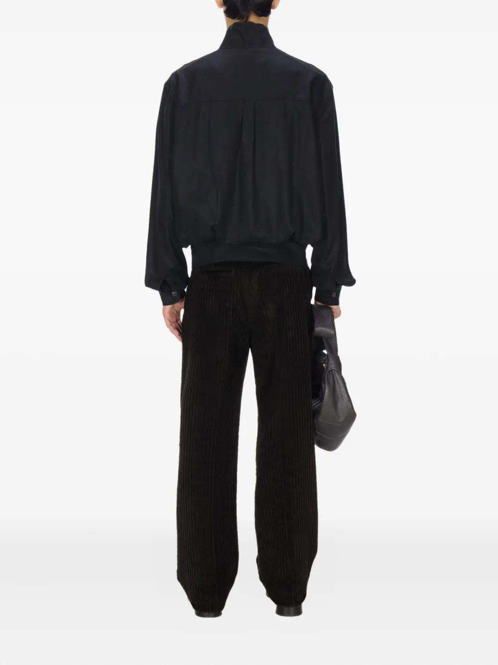 Our Legacy Buttoned Mock Bomber Jacket In Black