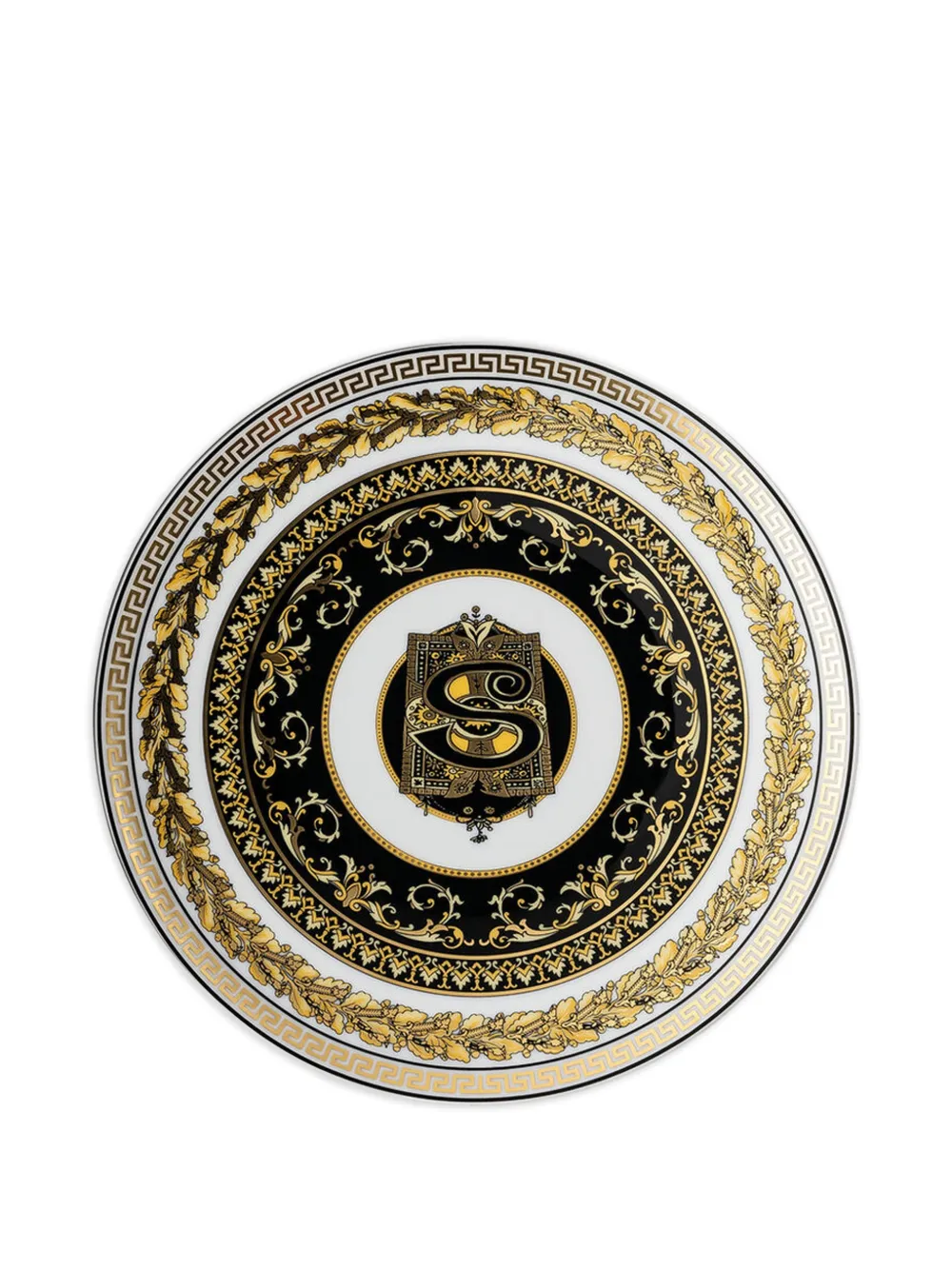 Versace Home Virtus Alphabet S decorated plate - Bianco