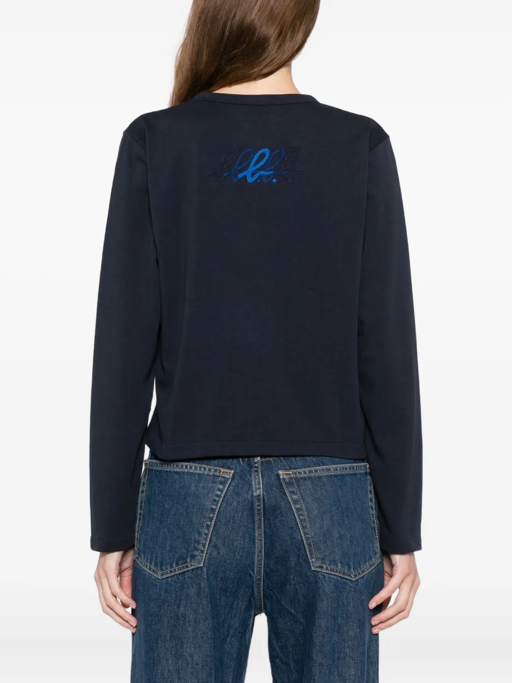 Agnès B. Logo-embroidered Sweatshirt In Blue