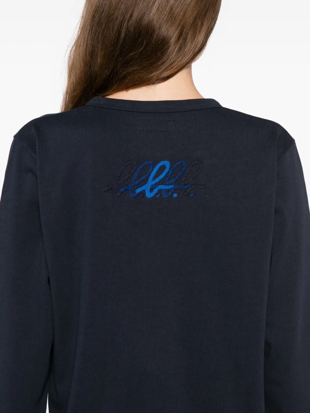 Agnès B. Logo-embroidered Sweatshirt In Blue