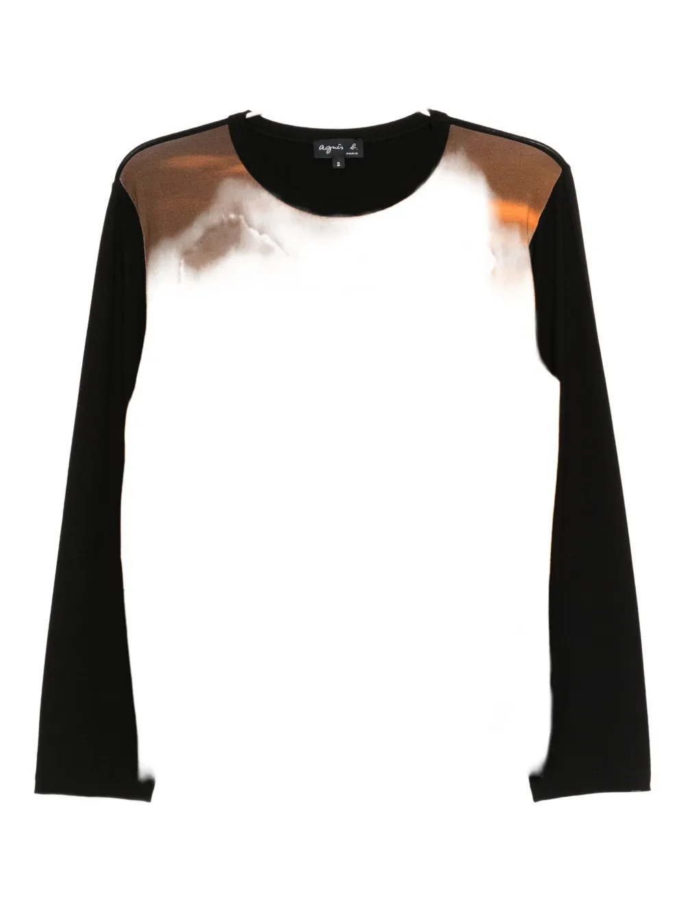 Agnès B. Sunset-print T-shirt In Black