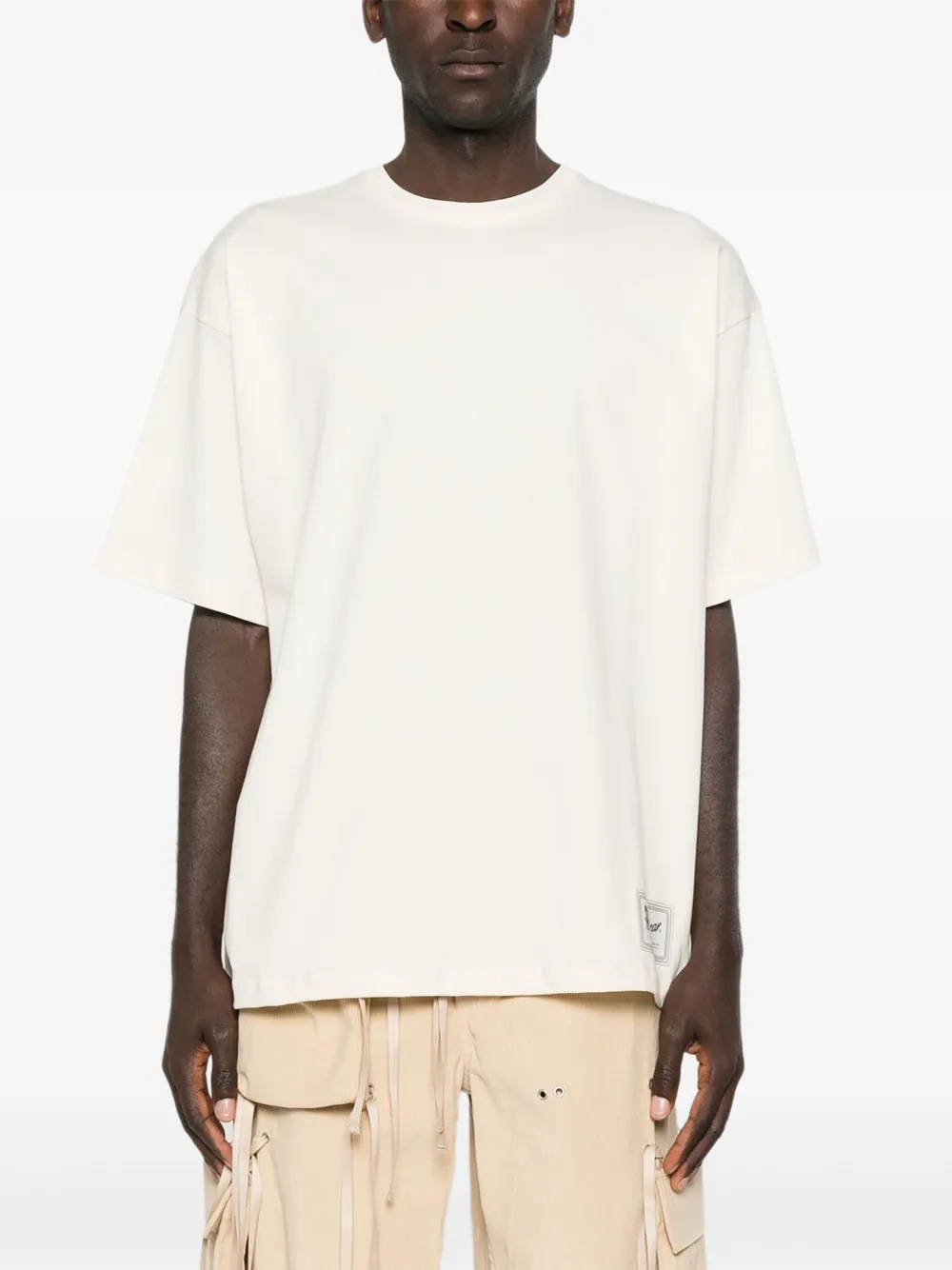 GCDS T-shirt met logopatch Beige