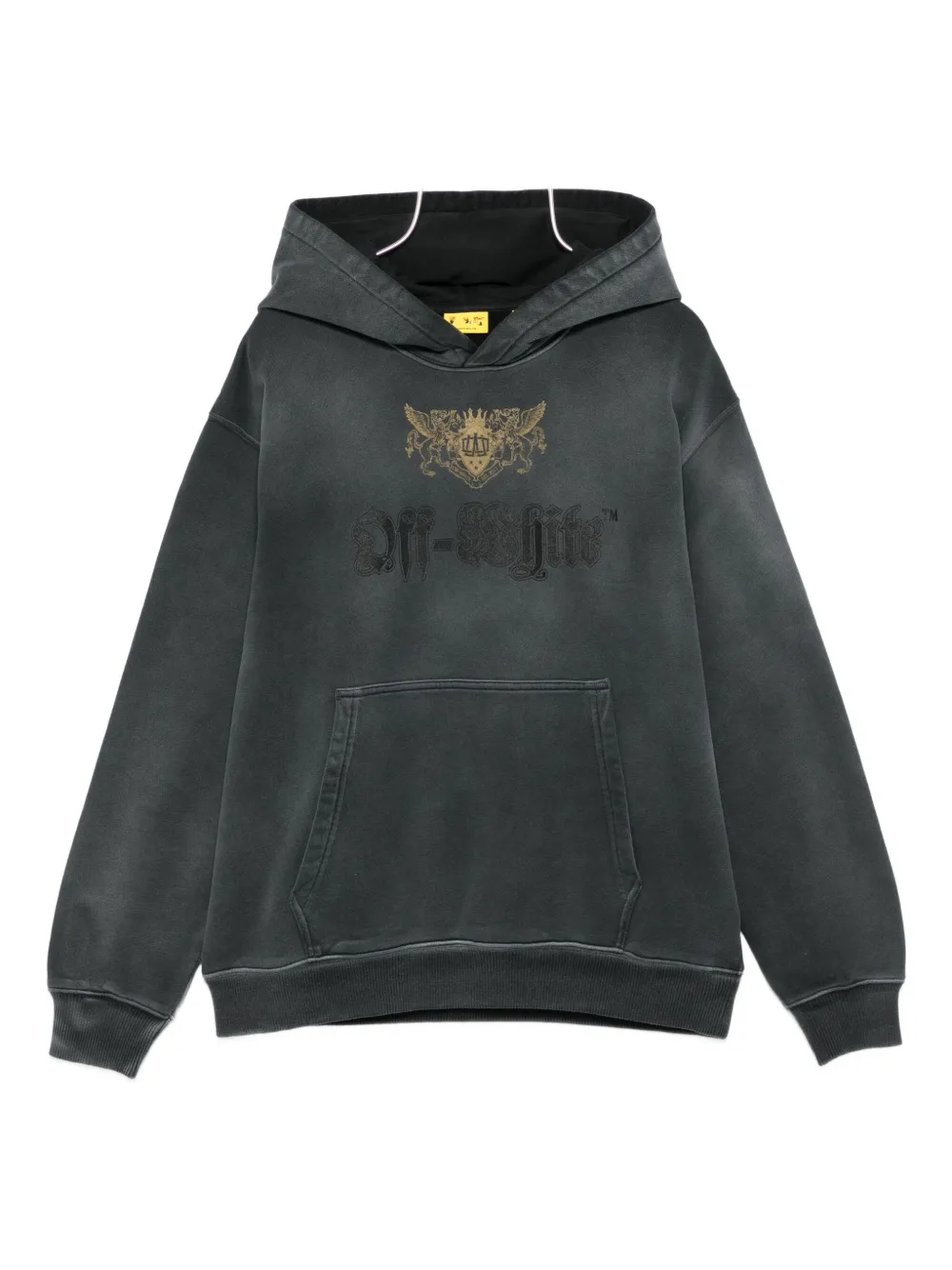 Off-White Kids printed hoodie - グレー Off-White Kids printed hoodie - グレー